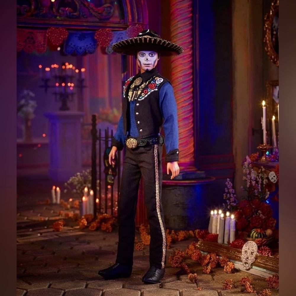 💐 2022 Mattel Día de Muertos Ken Doll {NIB}